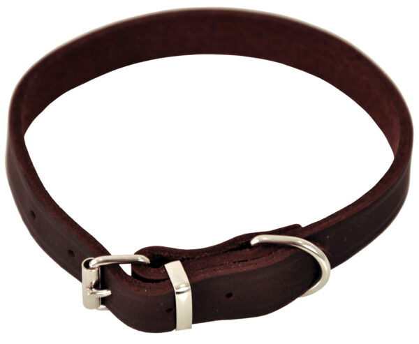 Dogman Läderhalsband Lina Ställbart Brun 18mmx45cm