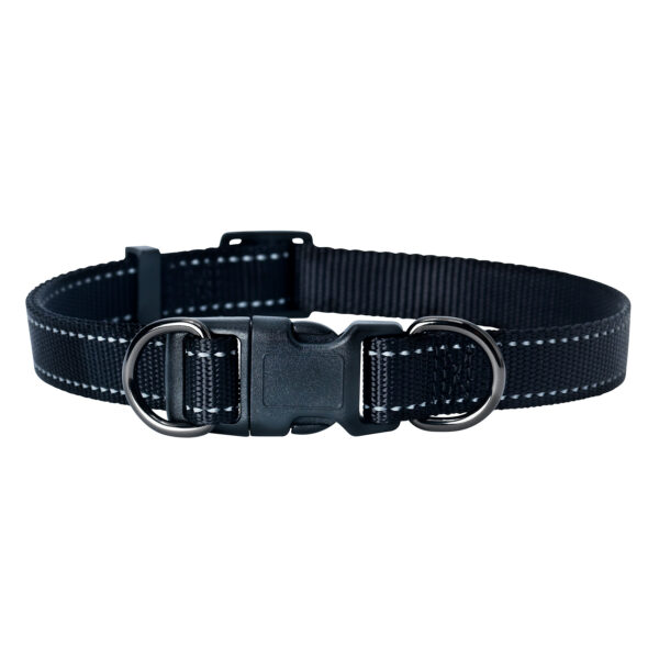 Dogman Nylonhalsband Iris Ställbart Svart 15mmx35-50cm