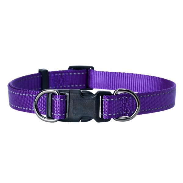 #Dogman Nylonhalsband Iris Ställbart Lila 20mmx35-60cm