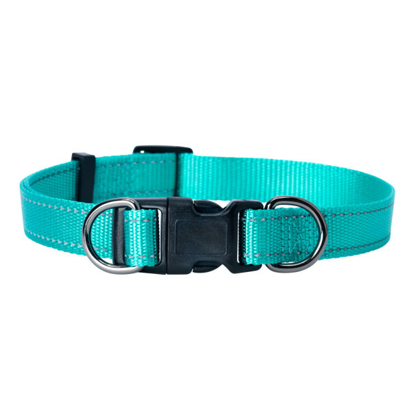 Dogman Nylonhalsband Iris Ställbart Turkos 20mmx35-60cm