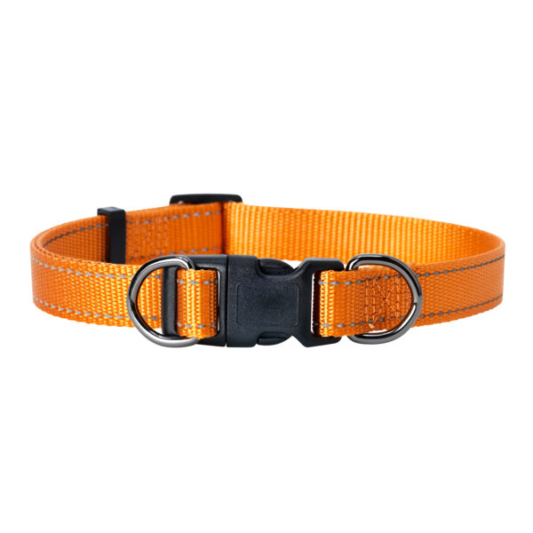 Dogman Nylonhalsband Iris Ställbart Orange 10mmx22-35cm