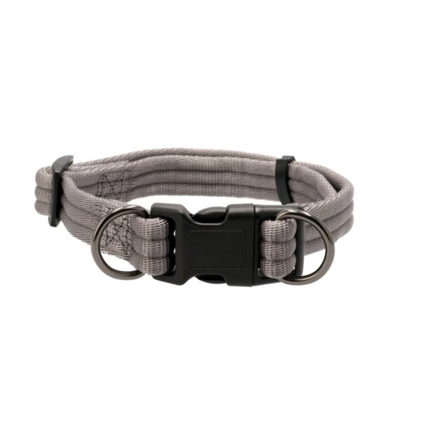 #Dogman Kanalhalsband Vera Ställbart Grå 25mmx38-66cm