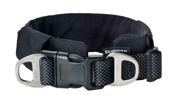 #Dogman Fodrat Halsband Emmi Ställbart Svart L 53mmx50-85cm