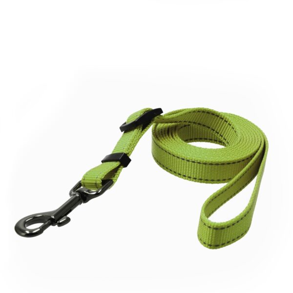 #Dogman Nylonkoppel Iris Ställbart Grön 10mmx120-200cm