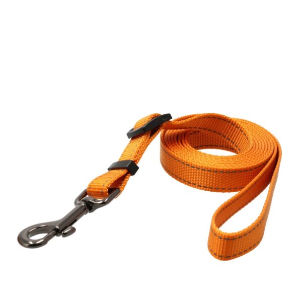 Dogman Nylonkoppel Iris Ställbart Orange 20mmx120-200cm