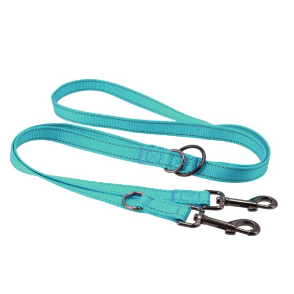 #Dogman Nylonkoppel Iris Multi Turkos 25mmx200cm