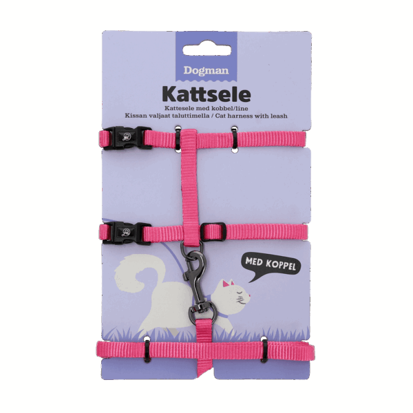 Dogman Kattsele-Set Findus Rosa 10mm
