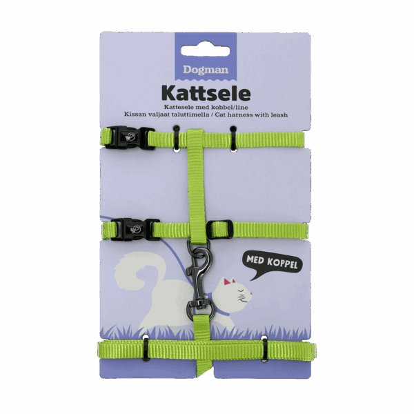 Dogman Kattsele-Set Findus Grön 10mm