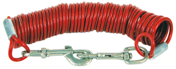 Dogman Löplina Spiral Röd 6m