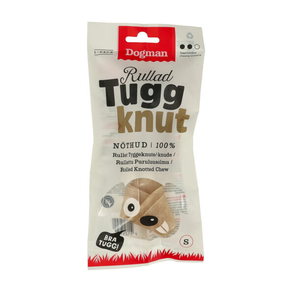 Dogman Tuggknut Rullad Brun 15cm