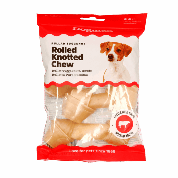 Dogman Tuggknut Rullad 4p Brun 11cm