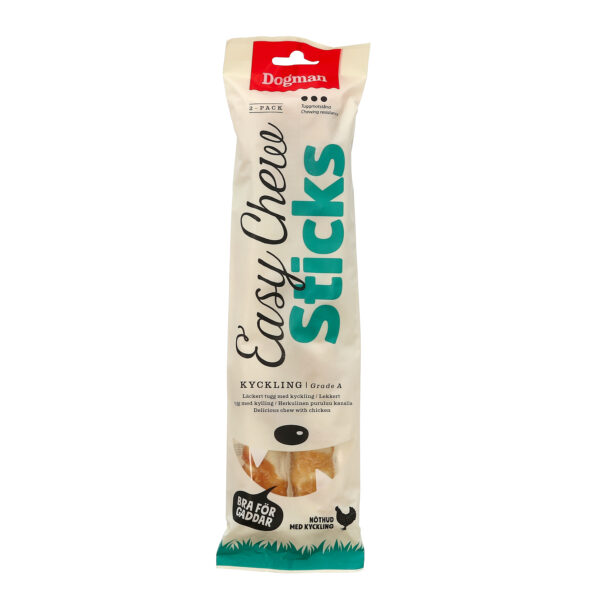 Dogman Easychew Sticks med Kyckling 2p Vit 25cm