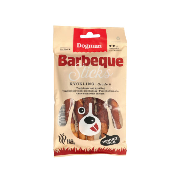 Dogman Barbeque Sticks med Kyckling 5p 12,5cm