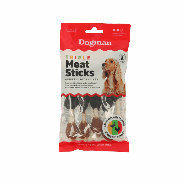 Dogman Triple Meat Sticks 5p 12,5cm