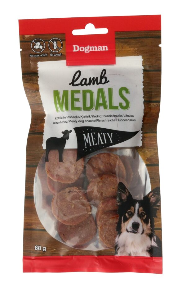 Dogman Meaty Lammedaljer 80g