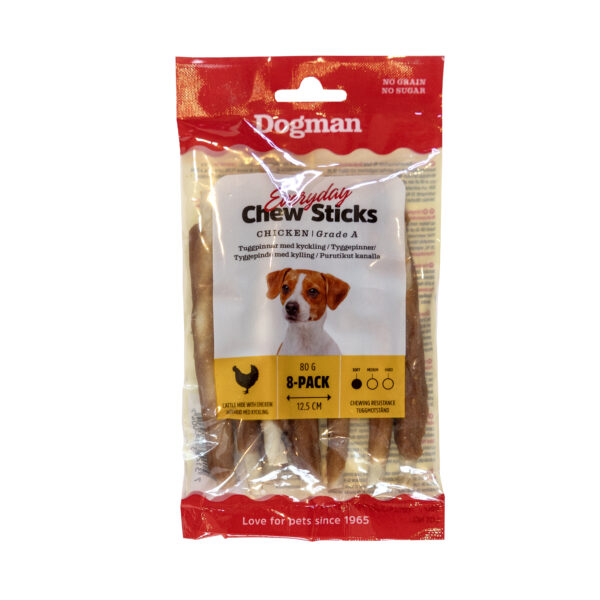 Dogman Everyday Tuggpinnar Kyckling 8p 12,5cm