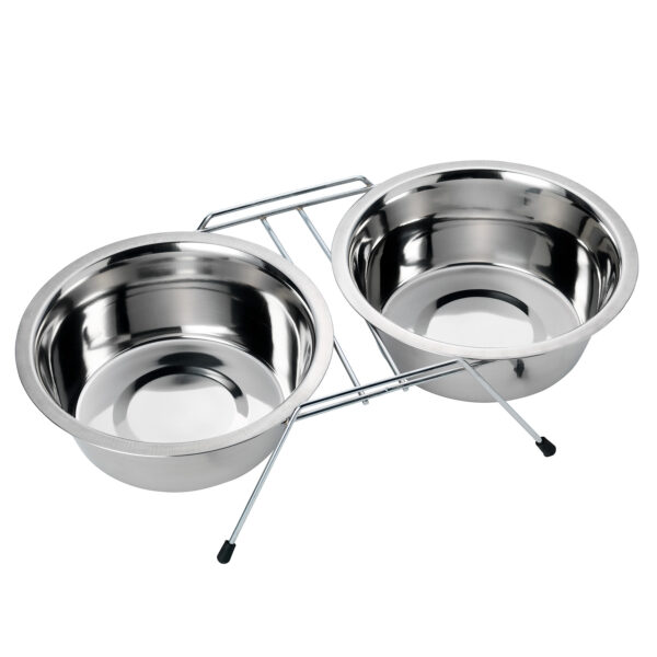 Dogman Matbar 2 Skålar Rostfri Metall 2x800ml