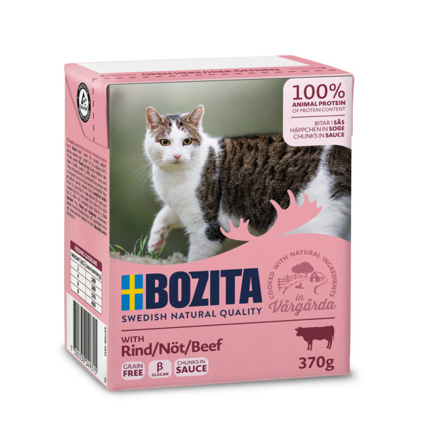 Bozita Katt Bitar i Sås med Nötkött 370g