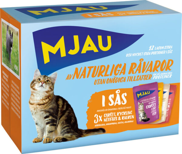 Mjau Multi Kött i Sås 12x85g