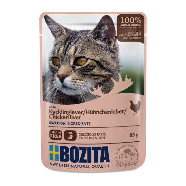 Bozita Pouch Kycklinglever i Gelé 85g