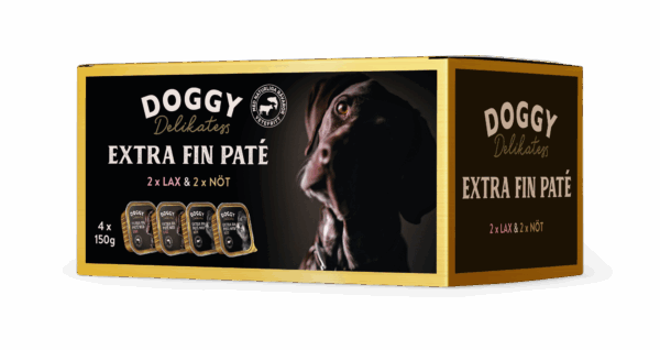 Doggy Delikatesspaté Nöt & Lax Multibox 600g