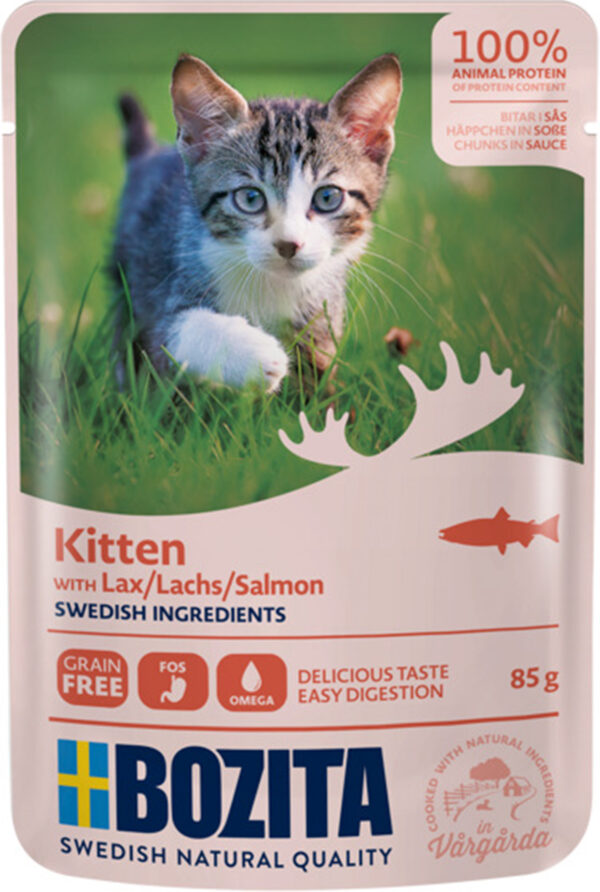 Bozita Kitten Pouch Lax i Sås 85g