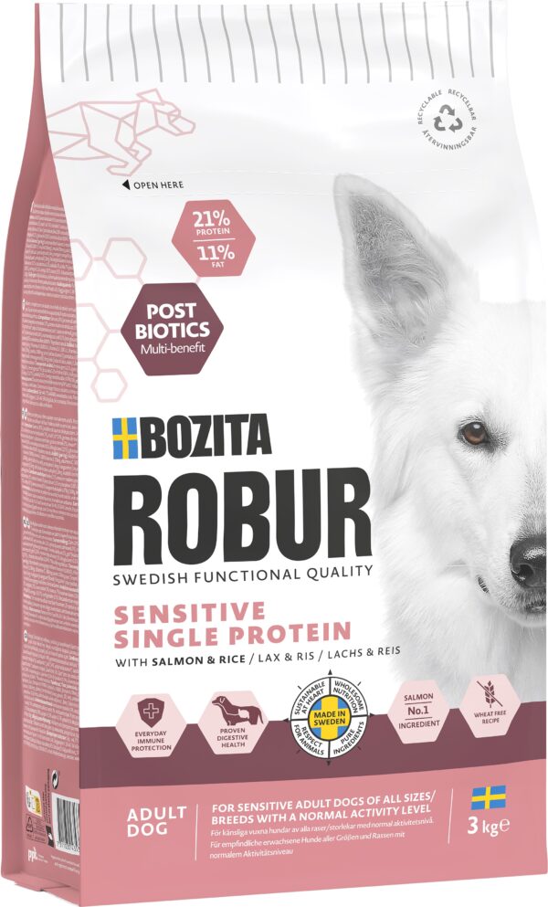 Bozita Robur Adult Sensitive Single Protein Salmon 3kg