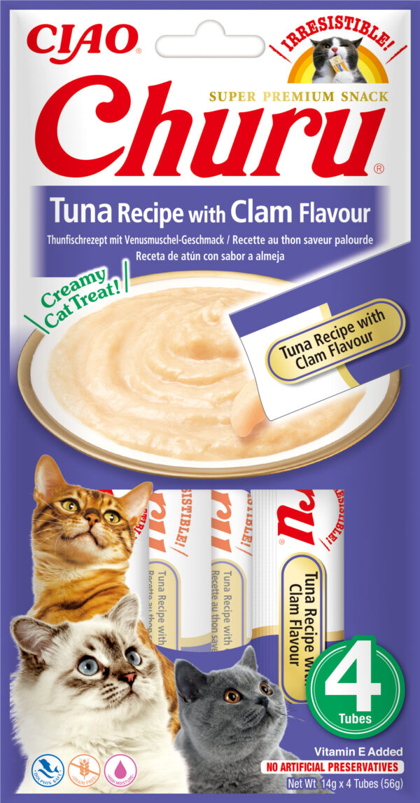 Churu Tuna Recipe with Clam Flavour 4x14g