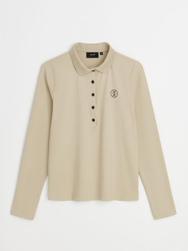 Ylva Långärmad Piké Beige M
