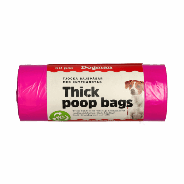 Bajspåsar m knythant.50-p Rosa