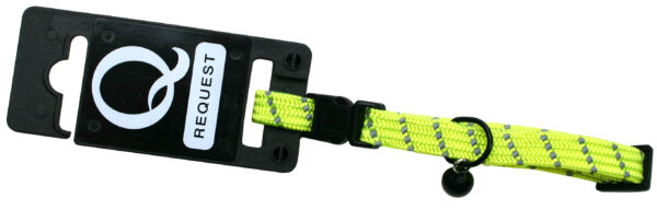 Katthalsband elastisk reflex neongul Tyrol
