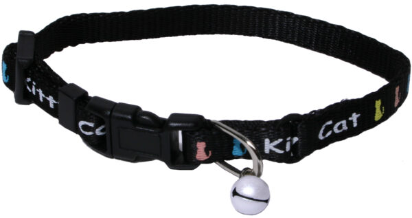Katthalsband Nylon Kattunge Motiv Svart Tyrol