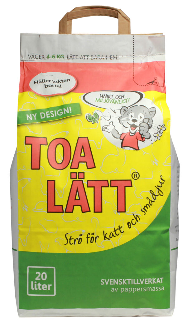 Toalätt kattströ papper 20L