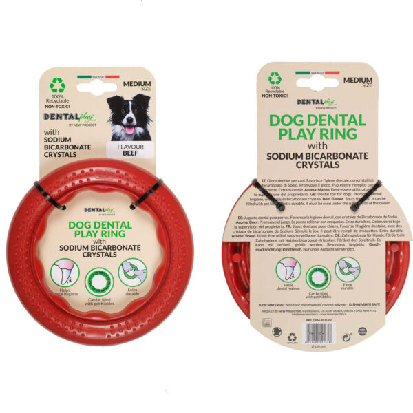 Hundleksak Ring Medium Röd Dental Play