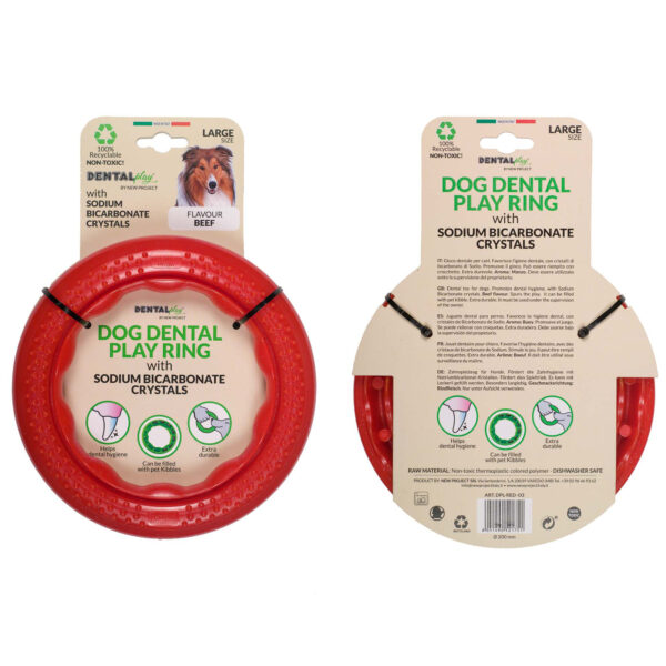Hundleksak Ring Large Röd Dental Play