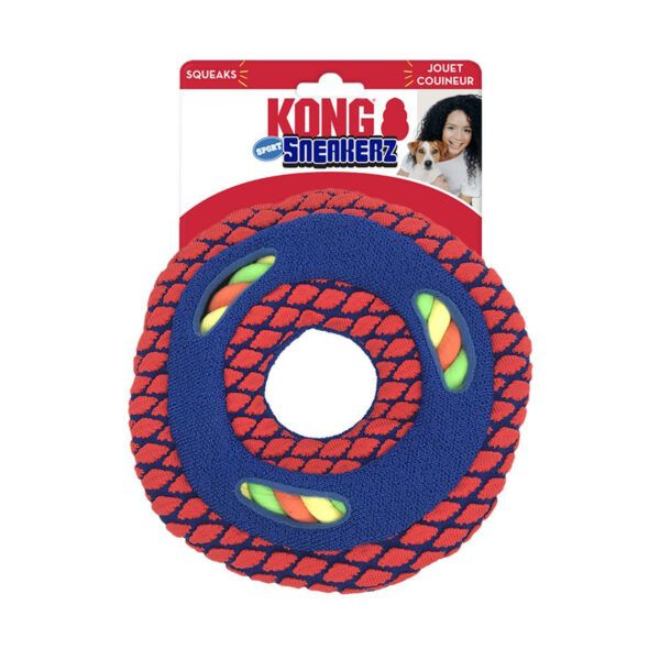 Hundleksak Sneakerz Sport Disc w/rope KONG