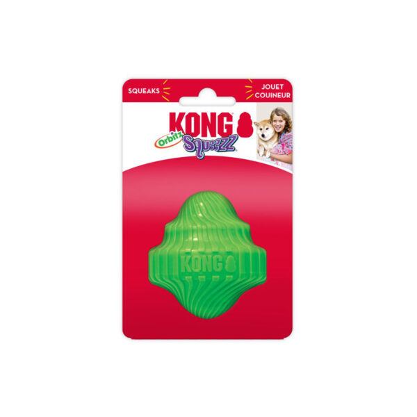 Hundleksak Squeezz Orbitz Spin Top Mix KONG