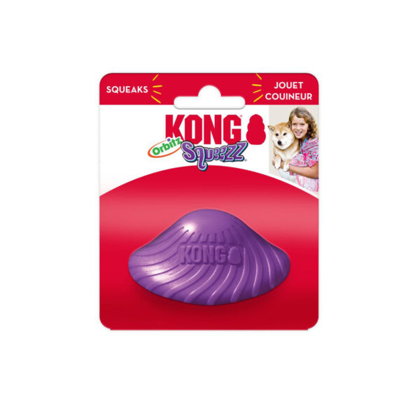 Hundleksak Squeezz Orbitz Saucer Mix KONG