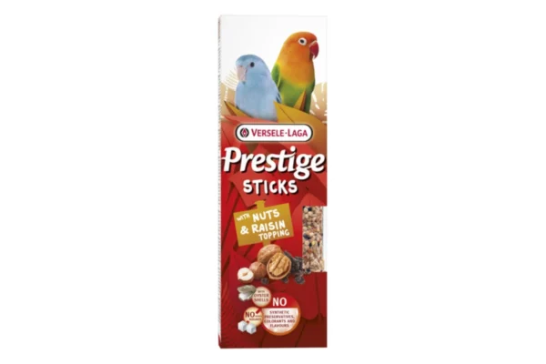 VL Prestige Sticks Small Parrots Nuts & Raisin Topping 2p 60g